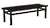 Click to swap image: &lt;strong&gt;Anchor Ladder Bench Sm-Black Loom/Ebony&lt;/strong&gt;&lt;br&gt;Dimensions: W1450 x D450 x H450mm